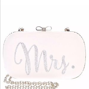 Mrs, bridal clutch
